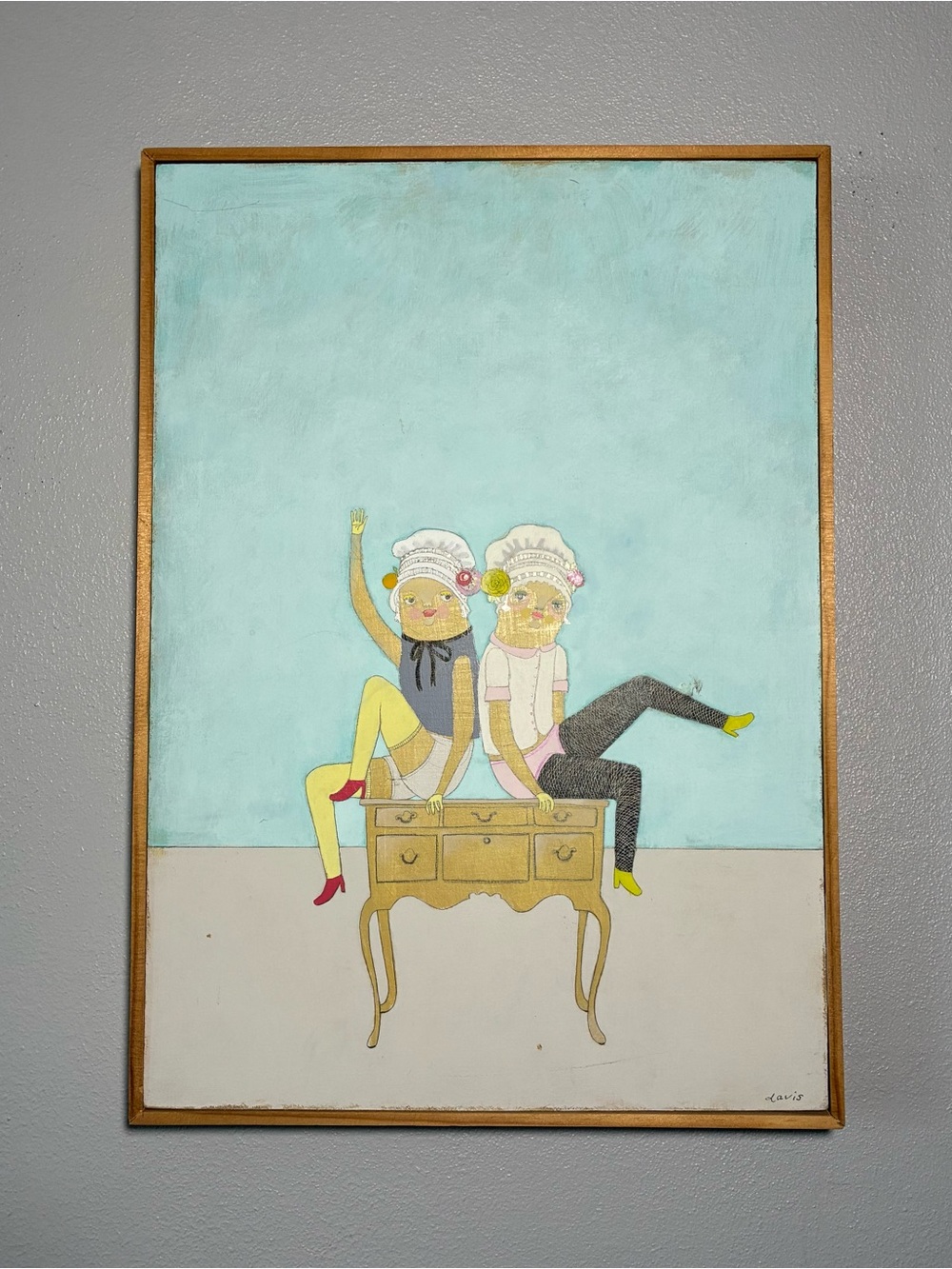 Jennifer Davis Original Handmade Hand Painted Acrylic Pencil Art on Hardboard